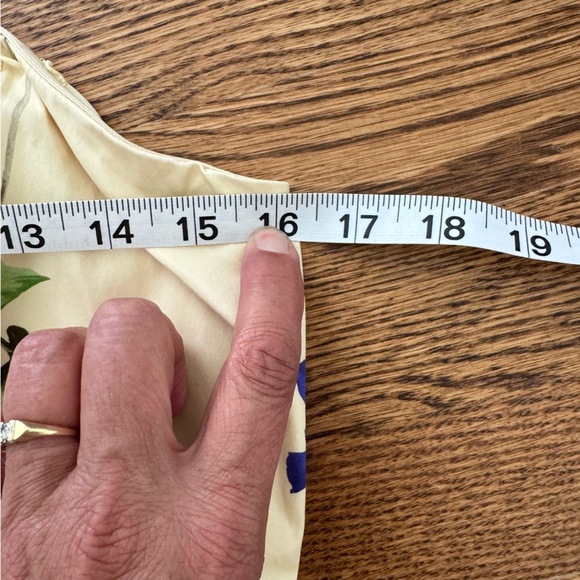 EXPRESS tiered yellow floral Babydoll Strapless mini Dress size 8 - Picture 8 of 12